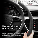 Audi Anti-Slip Suede Steering Wheel Cover Set Car Interior Accessory Hocasen