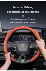 Premium Suede Snap-On Cover for Toyota Steering