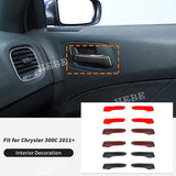 Door Handle Trim Carbon Fiber for Chrysler 300C Dodge Charger Car Interior Accessory HEBE