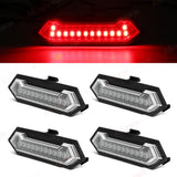 4-Piece Front Grille Lights for Toyota Tacoma 2024 LED Ambient Light MAGIC COLORM Clear Lens Red