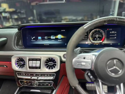 24.6" Dual Screen Multimedia Head Unit for Mercedes G W463 Android Head Unit Aotsr 4GB 64GB Eight Core