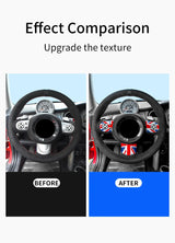 Steering Wheel Button Covers for Mini Cooper R50 R61 Car Interior Accessory GMUNI