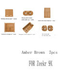 Center Console Storage Mat for ZEEKR 9X Interior Car Interior Accessory LINGLUYANG brown 7pcs