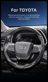 Carbon Fiber Steering Wheel Cover for Toyota Models Car Interior Accessory Hocasen