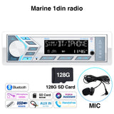 1Din Marine Boat Radio Bluetooth Stereo for ATV UTV