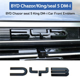 BYD Chazor Seal 5 DM-i Car Front Emblem Blackening Badge Decal Car Modification Sticker OEM