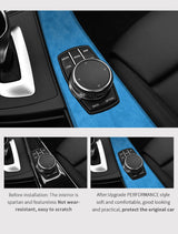 For BMW 3 Series F30 F31 F34 F35 3GT Car Center Console Multimedia Panel Trim Frame Sticker Interior Accessory Made of Alcant