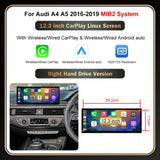 12.3 Inch Linux Multimedia Screen for Audi A4 A5 2016-2019