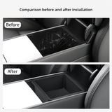 Smabee for Tesla Model Y Launch 2025 Juniper/Model 3 Highland Car Center Console Armrest Storage Box Tray Accessories Tidying