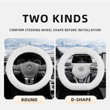 Warm Plush Steering Wheel Cover for Volkswagen Models
