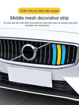 3 Color Front Grill Covers for Volvo S60 V60 2021-24 Car Interior Accessory LINGLUYANG