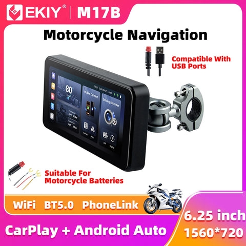 6.25" GPS BSD Display with TPMS for Universal Motorcycles Android Head Unit EKIY