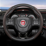Breathable Leather Steering Wheel Cover for Fiat Cars