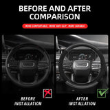 Suede Matte Carbon Fiber Steering Cover for GMC Sierra Car Interior Accessory Hocasen