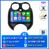 Android 14 Multimedia GPS Navigation for Nissan March 2010-2013