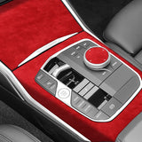 For BMW 3er G20 G21 G28 Center Console Panel and Knob Cover Trim Frame Sticker Car Interior Custom Accessories Made of Alcant