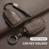 Leather Car Key Case Cover Shell Fob For Hongqi Car Accessory OEM