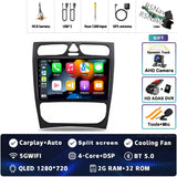 Android 15 2K QLED Head Unit for Mercedes-Benz C-Class 2005–2009