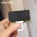 Suede Fur Seat Belt Buckle Protector Universal Car Interior Accessory LINGLUYANG