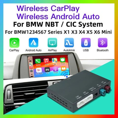 Wireless CarPlay and Android Auto Decoder for BMW NBT CIC CarPlay Retrofit Module LEXXSON