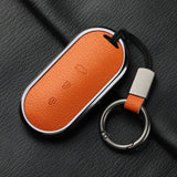 Aluminum Alloy Goatskin Car Key Case Cover For HUAWEI Aito M5 M7 2022 Car Key Case Protect Fob