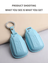 Leather Car Key Case Cover For DFSK DongFeng 580 F507 Aeolus AX7 GS PU Car Remote Key Bag Case Shell Protecter Keychain Holder
