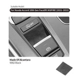 For Honda Accord 10th Gen Facelift & INSPIRE 2021+ Made of Alcantara Handbrake Button Trim Sticker Car Interior Tuning Accessory