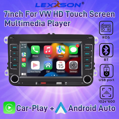 7-Inch CarPlay Android Auto Head Unit for Volkswagen Golf Polo Android Head Unit LEXXSON
