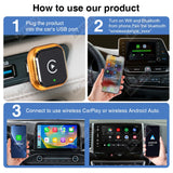 Wireless CarPlay Adapter Type-C for VW Toyota Audi