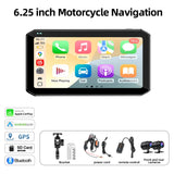 Motorcycle GPS Monitor with 1080P DVR & CarPlay