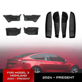 For Tesla New Model 3+ Highland 2024 Rear Full Storage Box Door Handle Armrest Tray Organizer Car Organizer TEKSY