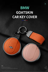 Goatskin Car Key Case Cover For BMW MINI Cooper ONE JCW Clubman Countryman Car Interior Accessory OEM