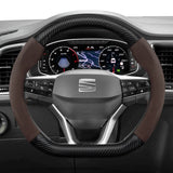 Non-Slip Suede Matte Carbon Cover for Seat Leon Arona
