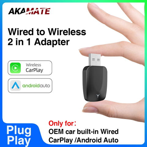 Wireless CarPlay Android Auto Adapter for OEM CarPlay Adapter AKAMATE