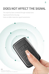 Metal and Leather Car Key Case Cover for Land Rover Range Rover Discovery Evoque Sport Velar Key Protection Shell Accessories