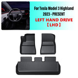 Floor Mat for Tesla Model 3 Highland 2024 TPE Waterproof Weather-resistant Foot Pad Mats