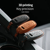 For Audi A6 A7 A8 E-tron Q5 Q8 C8 D5 Gold Edge Design Suede Car Key Case Shell Keychain Car Interior Accessory OEM