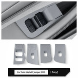 Tesla Model Y Launch 2025 Juniper Car Glass Lift Switch Panel Door Armrest Lift Control Trim Cover Silicone