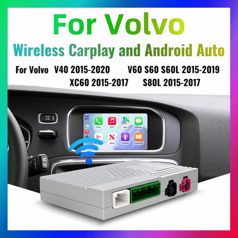 Wireless CarPlay Android Auto AI Decoder for Volvo S60 S80 CarPlay Retrofit Module ANYFAR