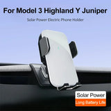 Solar Power Electric Phone Holder for Tesla Model 3 Highland Y Juniper Car Phone Mount OEM