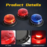 Magnetic LED Strobe Warning Light for Trucks Cars 12V-24V Car Interior Accessory MAGIC COLORM