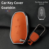 Citroen C5 X C4L C6 C3-XR AIRCROSS 308 408 508 2008 3008 4008 5008 DS 5LS 4S Metal and Leather Car Key Case Cover