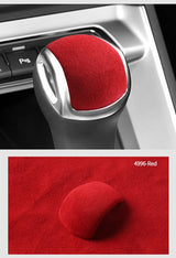 For Audi Q3 Q2 A1 Sport Gear Shift Knob Boot Decorative Trim Sticker Car Premium Interior Tuning Accessories Made of Alcantara
