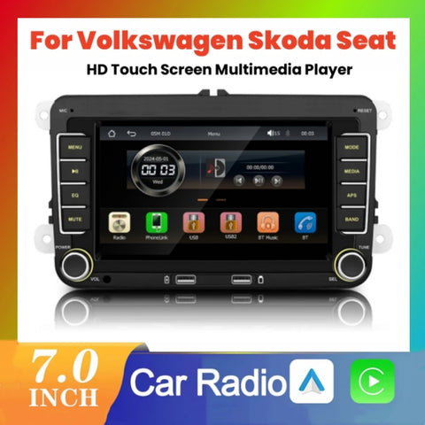7-Inch Double Din CarPlay Android Auto Stereo for Volkswagen Android Head Unit ANYFAR
