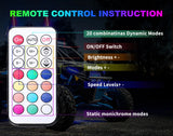 0.4M/1.31FT RGB Fat Spiral LED Whip Lights Bluetooth APP and Remote Control Flagpole Lamp for Truck Offroad ATV UTV Polaris RZR