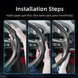 Carbon Fiber Steering Wheel Cover for Audi A4 A6 Q5 Car Interior Accessory Hocasen