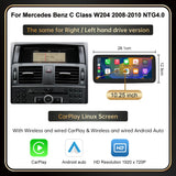 10.25 Inch Multimedia Display for Mercedes-Benz C-Class 2008-2010