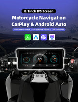 8.1 inch Wireless CarPlay Moto GPS Navigation Dashboard Android Head Unit EKIY