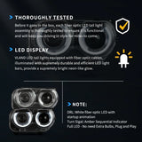 Black RGB Projector Headlights for Challenger 2015-2024 Headlight Assembly VLAND