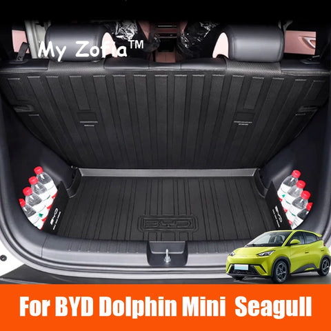 For BYD Dolphin Mini Seagull 2024 2025 2026 Car TPE Trunk mat Boot Cargo Liner Mat Tray Luggage Compartment Pad Rug Accessori
